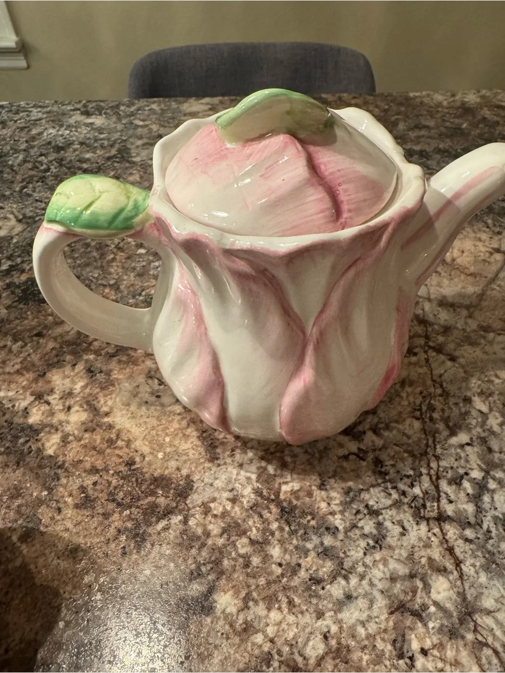 Vintage 1992 The Bombay Company Pink Tulip Ceramic Tea Set